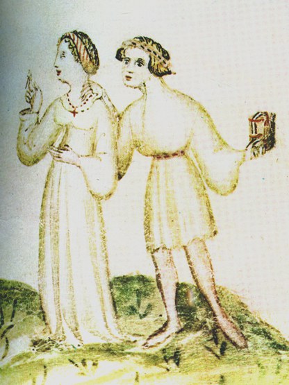 Galeotto fu il libro - miniatura XV secolo