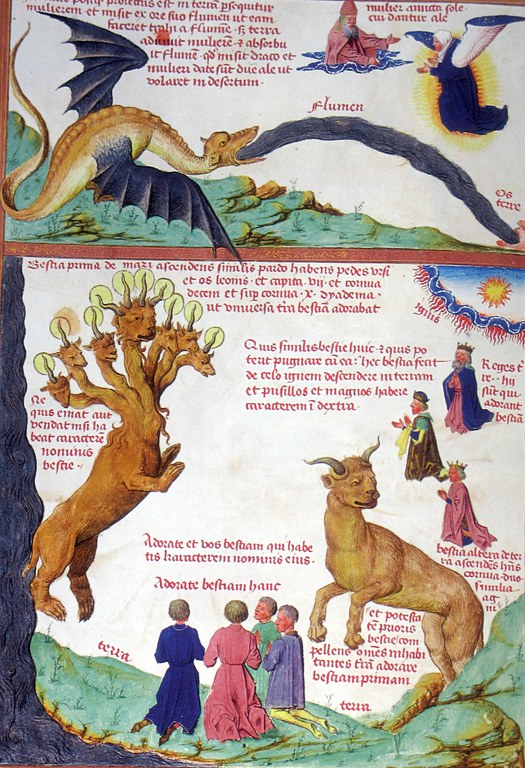 Dragon vomissant un fleuve - vers 1450