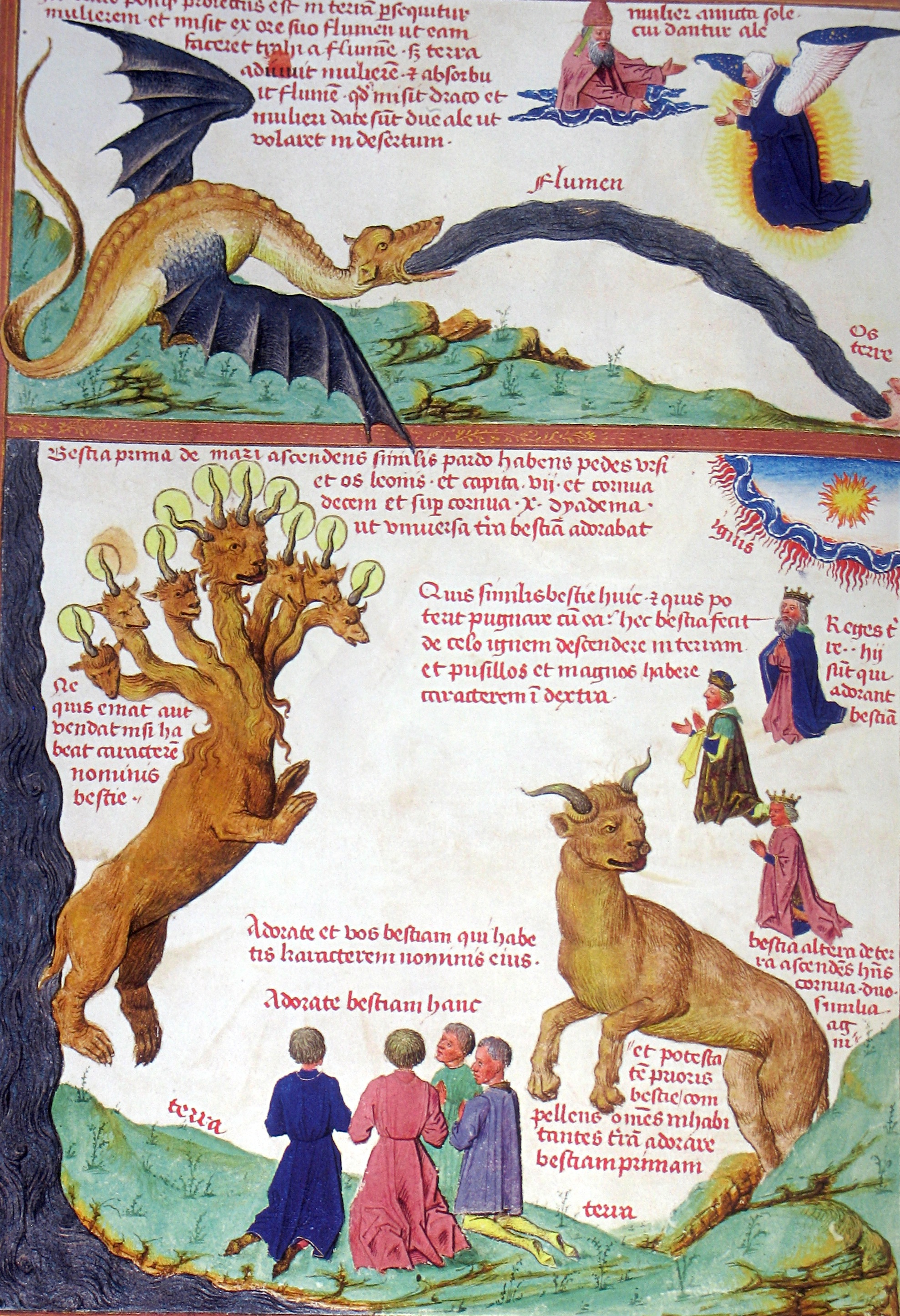 Dragon vomissant un fleuve - vers 1450
