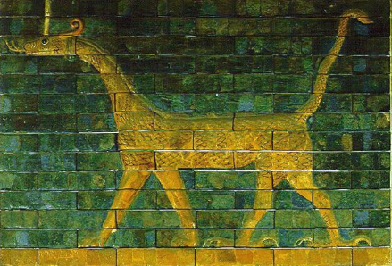 Dragon décorant la porte d'Ishtar à Babylone